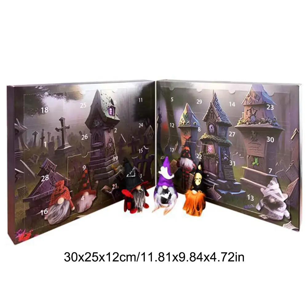 2024 Halloween Gnome Advent Calendar Countdown Calendar with Surprise Toys Halloween Advent Calendar 2024 for Kids Adults