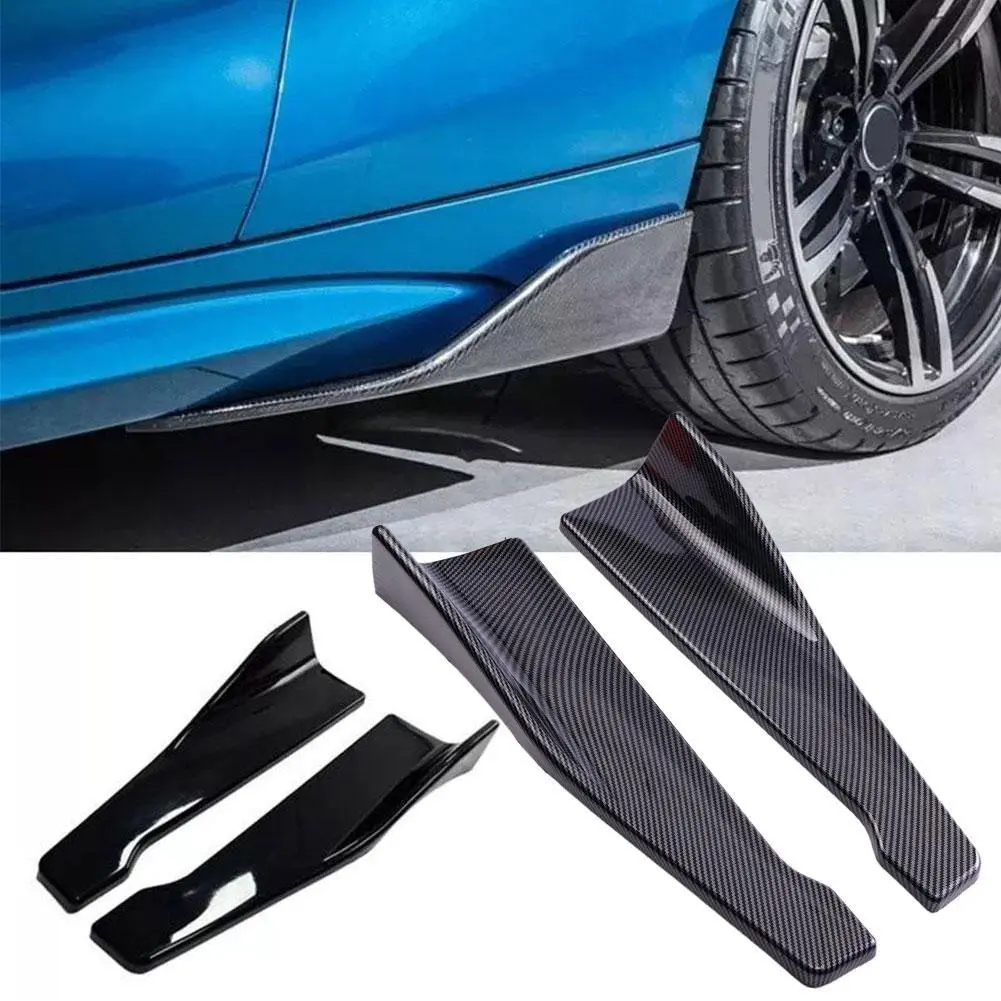 Universal Car Rear Bumper Strip Lip Spoiler Glossy Black/Carbon Fiber Diffuser Splitter Scratch Protector Anti Scratch Protector