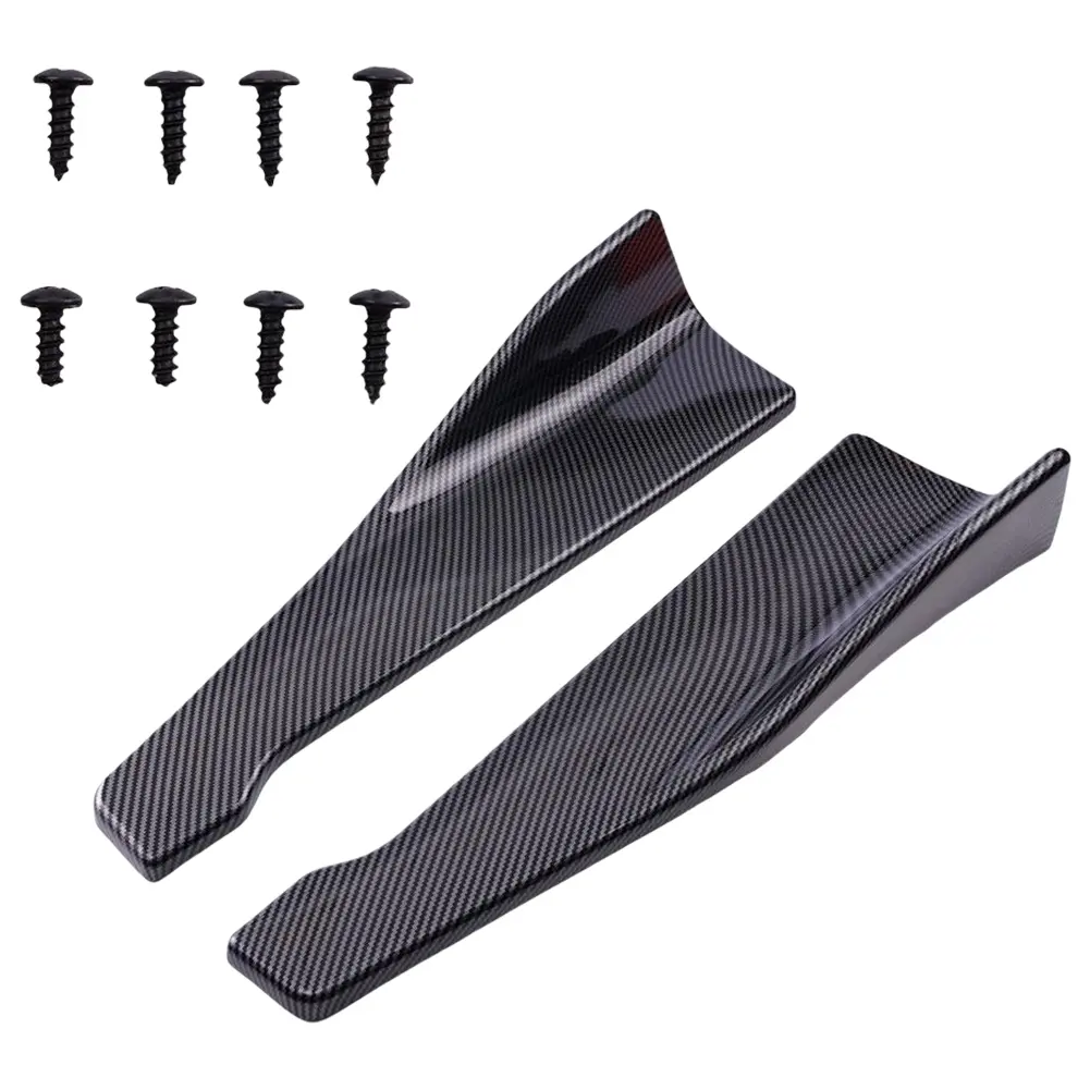 Universal Car Rear Bumper Strip Lip Spoiler Glossy Black/Carbon Fiber Diffuser Splitter Scratch Protector Anti Scratch Protector