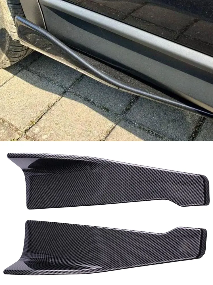 Universal Car Rear Bumper Strip Lip Spoiler Glossy Black/Carbon Fiber Diffuser Splitter Scratch Protector Anti Scratch Protector