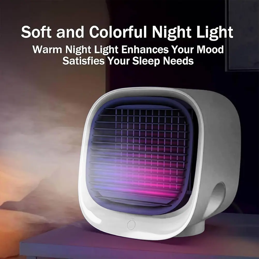 Air Cooler with Water Cooling Portable Cooling Fan 3 Speeds Desktop Fan for Home Office Bedroom