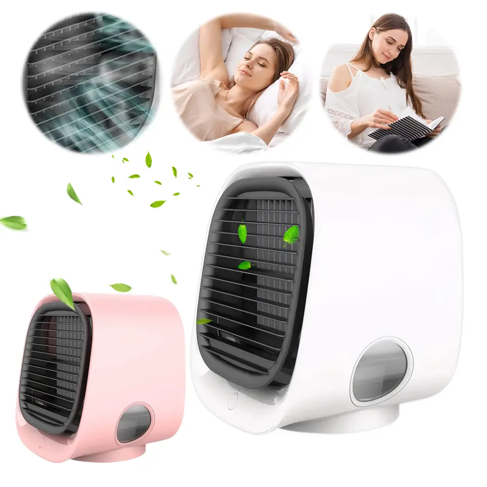 Air Cooler with Water Cooling Portable Cooling Fan 3 Speeds Desktop Fan for Home Office Bedroom