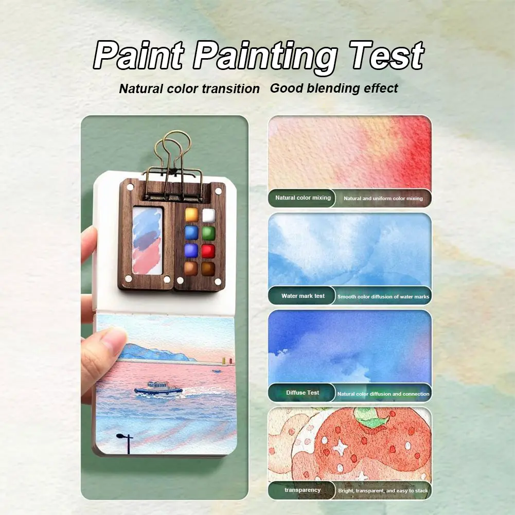 Travel Paint Palette Pocket Artist Watercolor Set Mini Watercolor Palette Set Portable Watercolor Set for Watercolor Painting