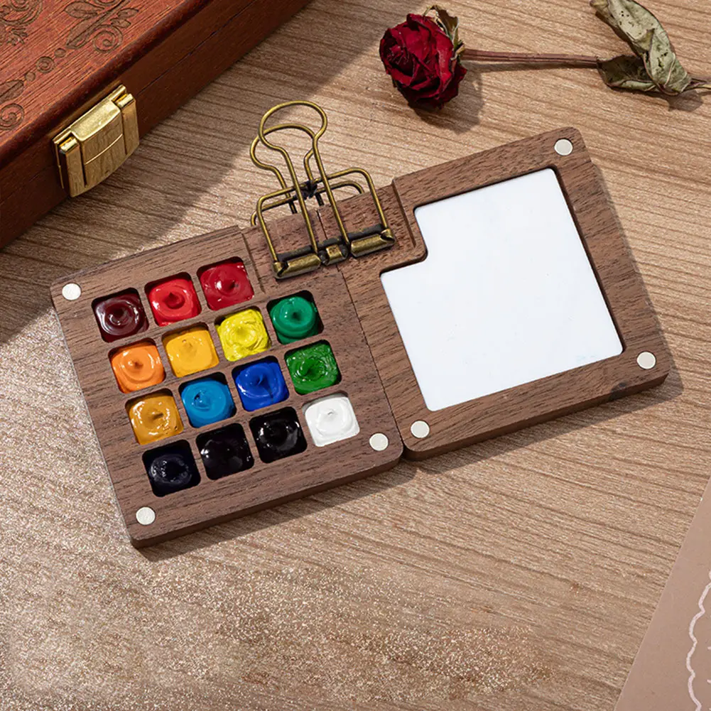 Travel Paint Palette Pocket Artist Watercolor Set Mini Watercolor Palette Set Portable Watercolor Set for Watercolor Painting