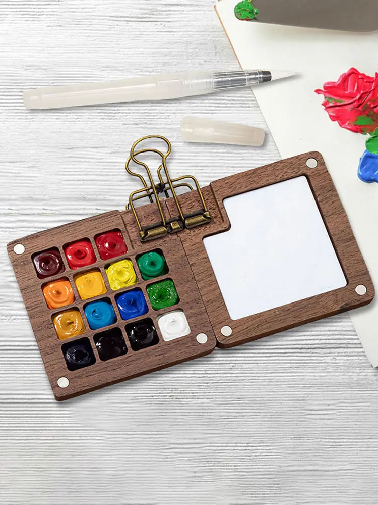 Travel Paint Palette Pocket Artist Watercolor Set Mini Watercolor Palette Set Portable Watercolor Set for Watercolor Painting