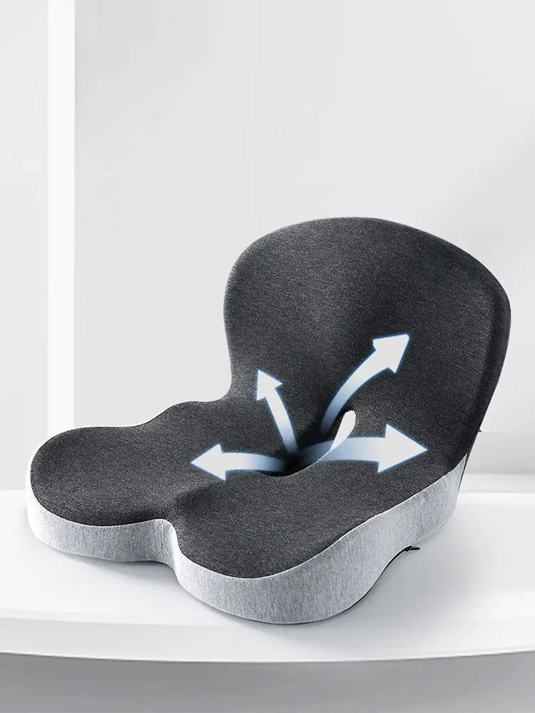 Memory Foam L-Shaped Integrated Seat Cushion with Back Support Office Chair Cushion for Car Truck Desk Gaming Chair