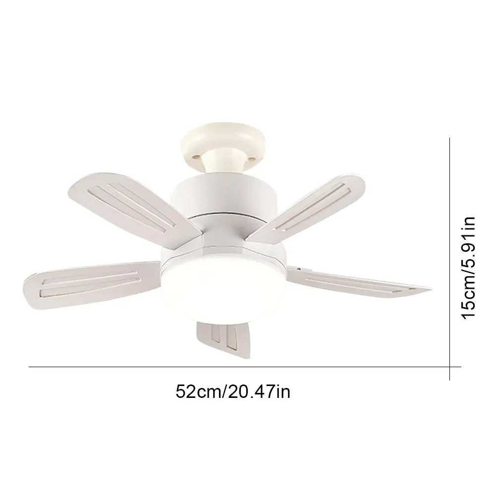 2 In 1 Hanging Fan with LED Light Remote Control Universal Dimming Fan E27 Socket Modern Smart Cool Fan for Home Outdoor