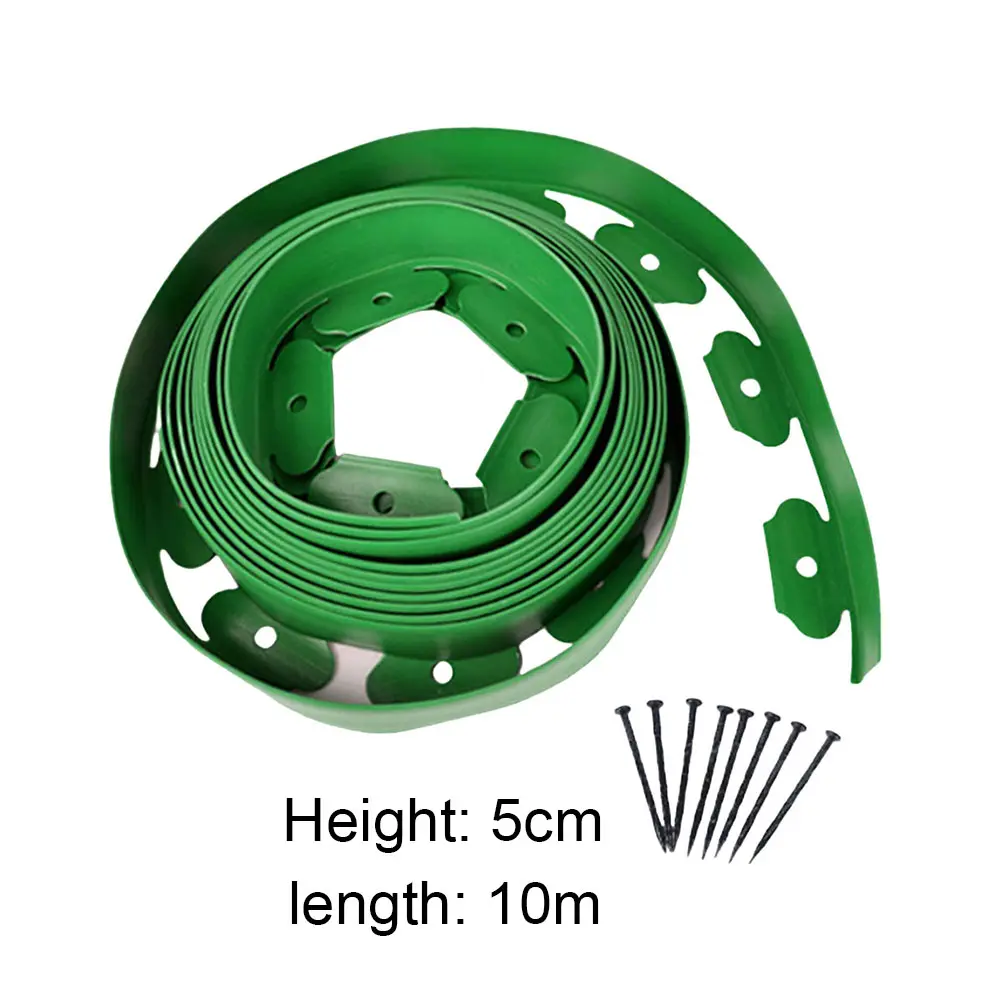 5/10M Garden Edging with Spikes Landscape Edging No Dig Flexible Lawn Edging Kit for Yard Flowerbeds