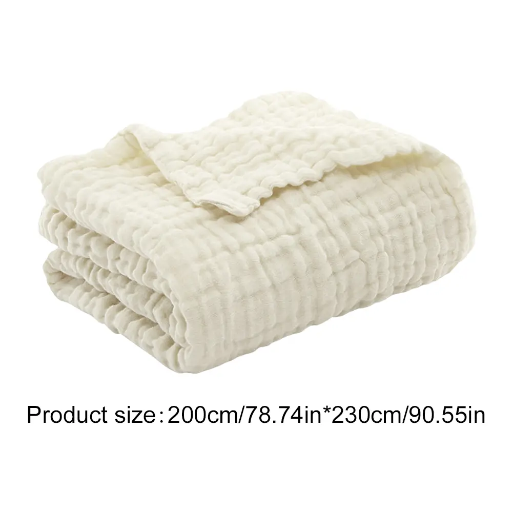Muslin Newborn Wrap Foldable Bedding Bath Towel Breathable Cotton Infant Swaddling for Bed Sofa Cover Travel Blanket