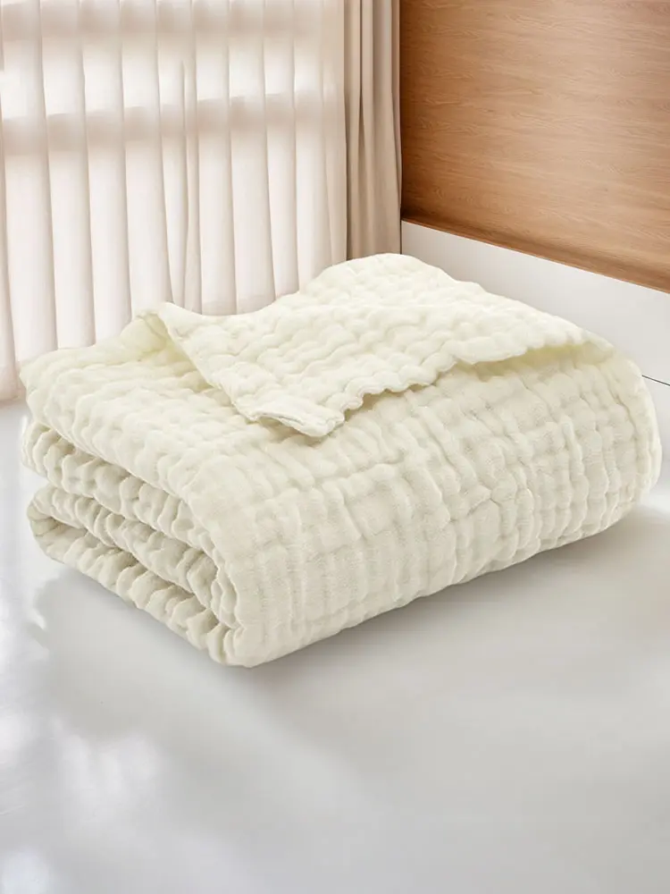 Muslin Newborn Wrap Foldable Bedding Bath Towel Breathable Cotton Infant Swaddling for Bed Sofa Cover Travel Blanket