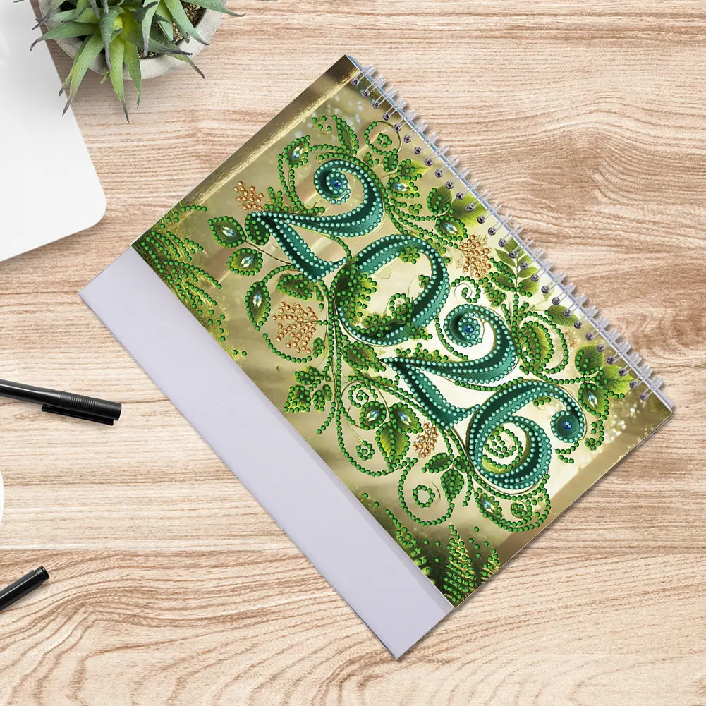 2026 Calendar Diamond Painting Kit with Irregular Shaped Diamonds for Living Room Bedroom Office Desk Gift Giving
