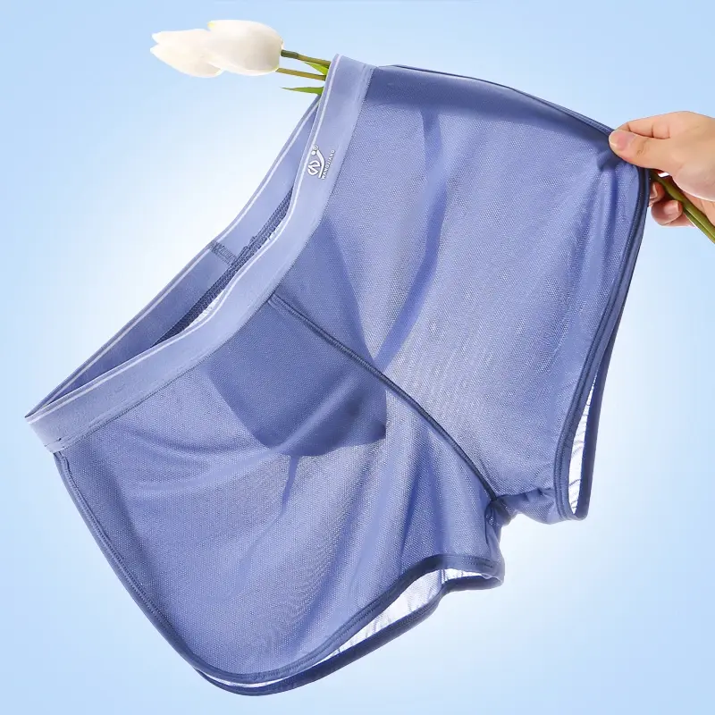 1PCS/2PCS/3PCS  Cool and Breathable Men's Ice Silk Casual Shorts Open Side  for Summer Homewear Arrow Shorts