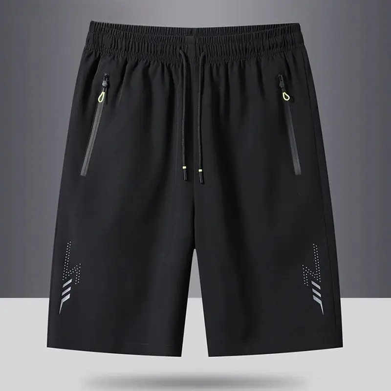 Summer Men's Sport Shorts Cool Sportswear Running Shorts Casual Bottoms Gym Fitness Training Jogging Short Pants Men Black Gray