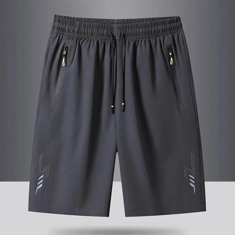 Summer Men's Sport Shorts Cool Sportswear Running Shorts Casual Bottoms Gym Fitness Training Jogging Short Pants Men Black Gray