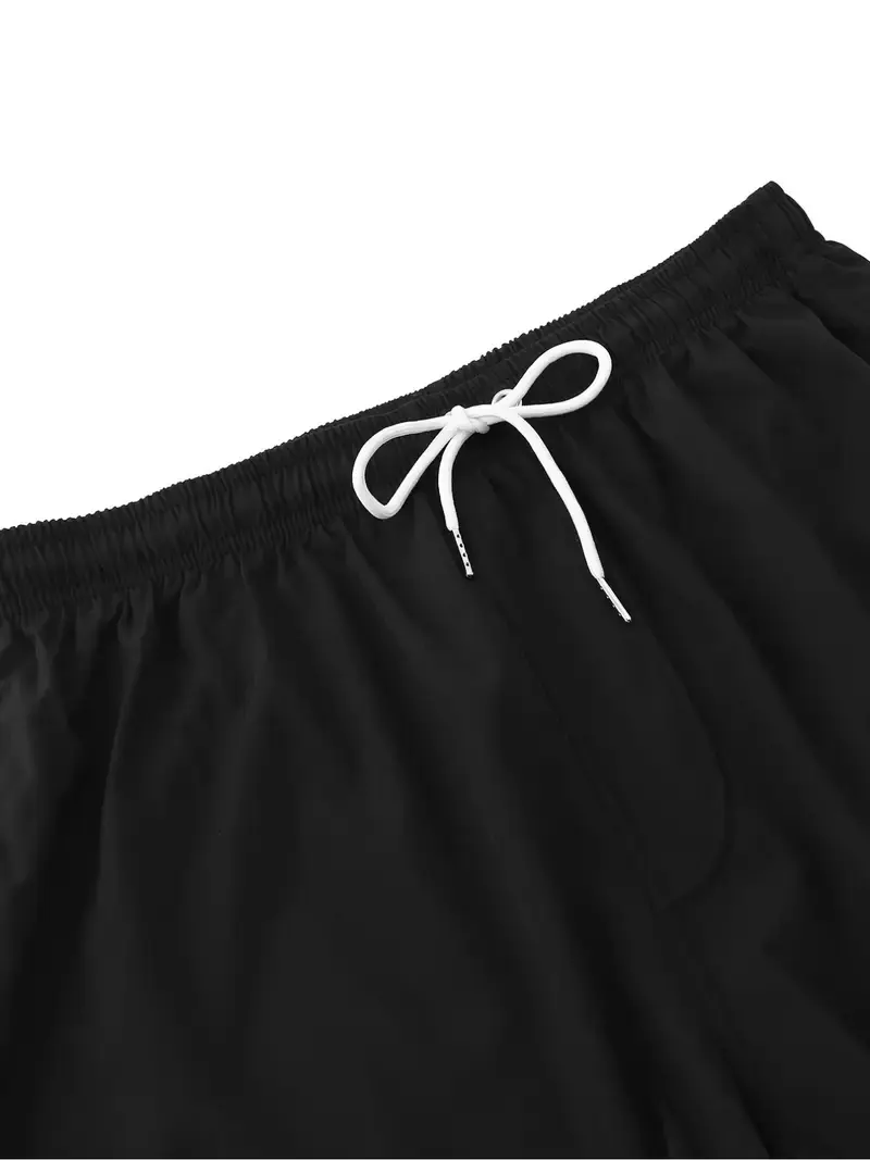 Men's Breathable Sexy Swimsuit Low Waist Casual Beach Shorts Drawstring Boxer Briefs Surfing Volleyball Summer S-3XL