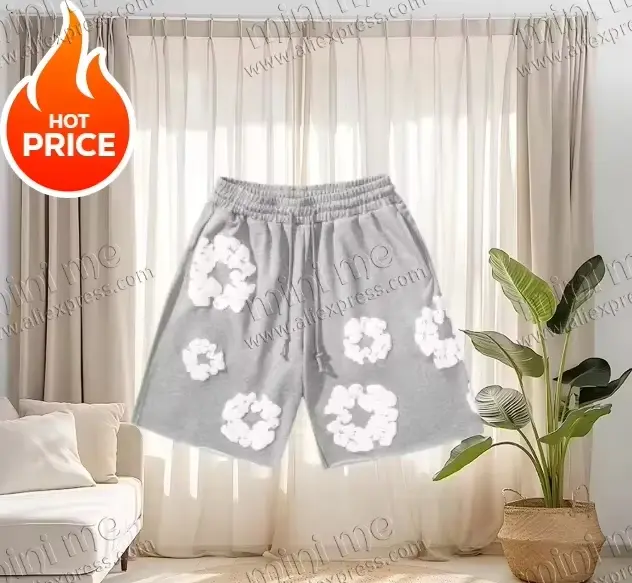 New Men's Casual Loose Summer Fashion Shorts Women's 3D Printing Wood Grain Pattern Beach Wear Quick-drying Sweat Absorption