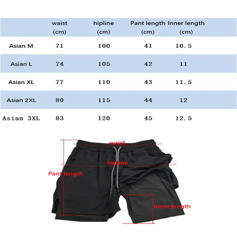 New sports shorts 2 in 1, male, breathable and informal sportswear, double layer, running, M-3XL basketball shorts