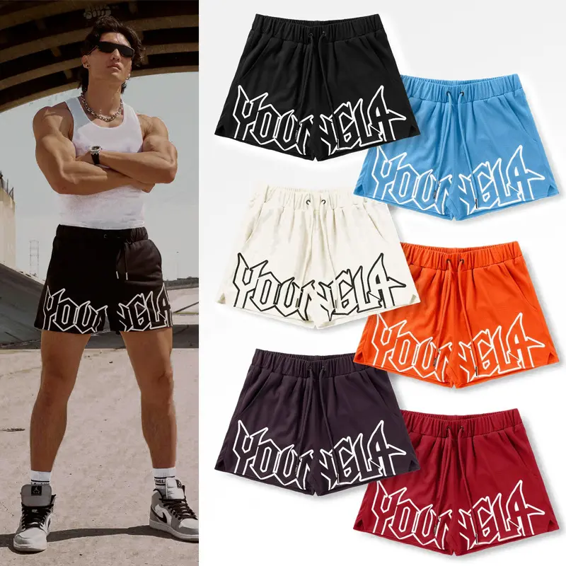 YA Men's Summer Sports Bodybuilding Fitness Quick Drying Breathable Casual Shorts Outdoor Running Basketball Training Shorts