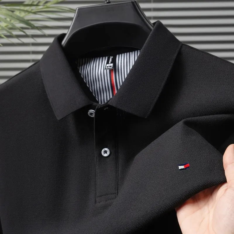 100% pure cotton summer new men's short sleeve high-end custom brand POLO shirt designer exquisite embroidery T-shirt casual top