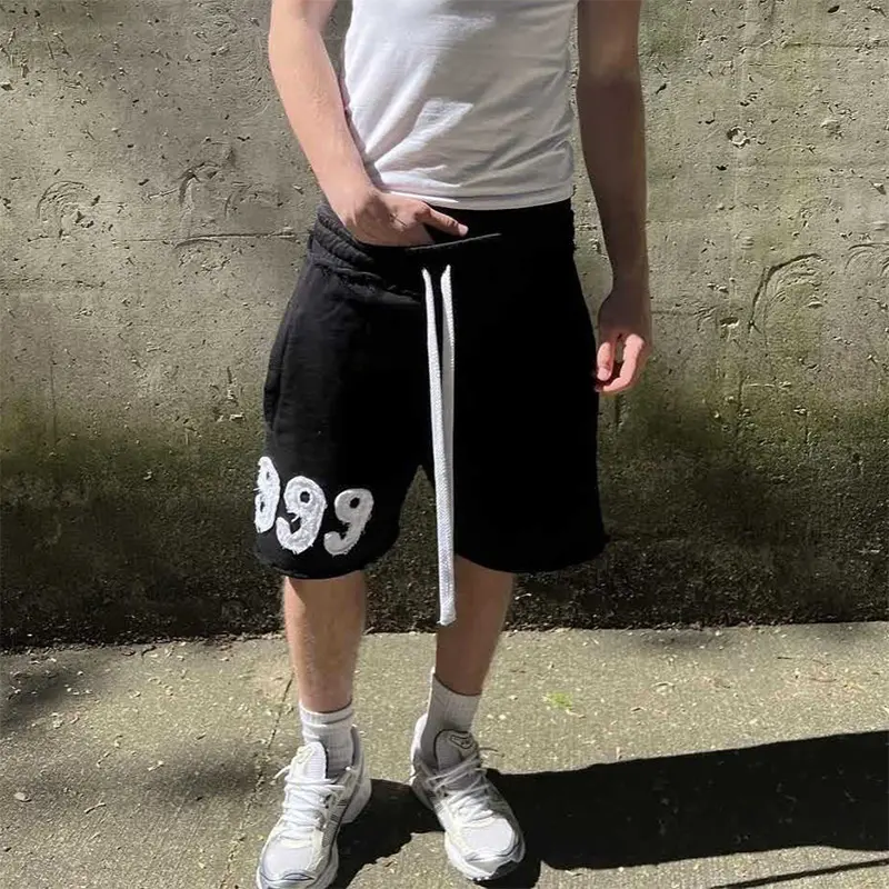 Men's 2025 Summer Y2K Hight Street Hip Hop Punk streetwear Shorts Men Retro Harajuku 999 Loose Casual Shorts Trendy Sport Pants