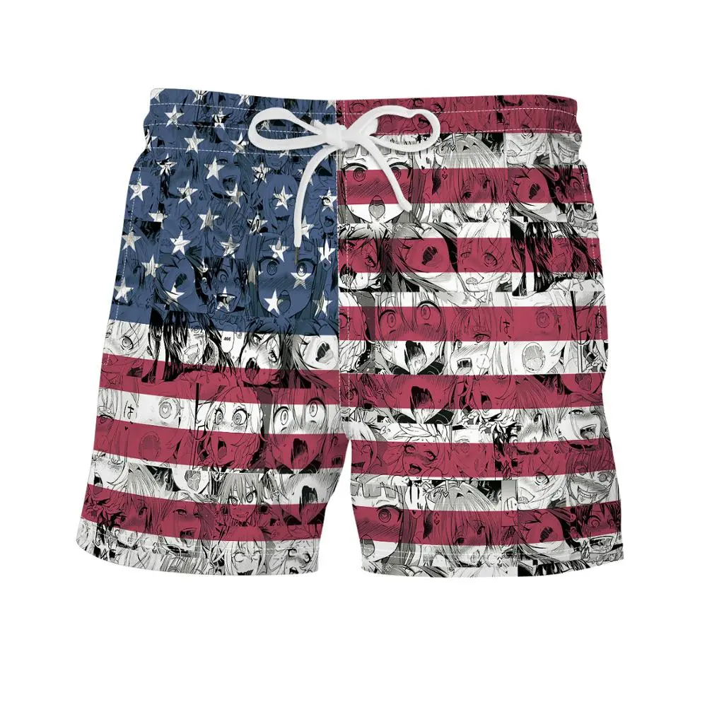 Men's Swimwear Shorts Anime 3d Surfing Board Short Casual Beach Shorts Men Trunks Masculina Swimsuit Sports Pants Briefs Boy