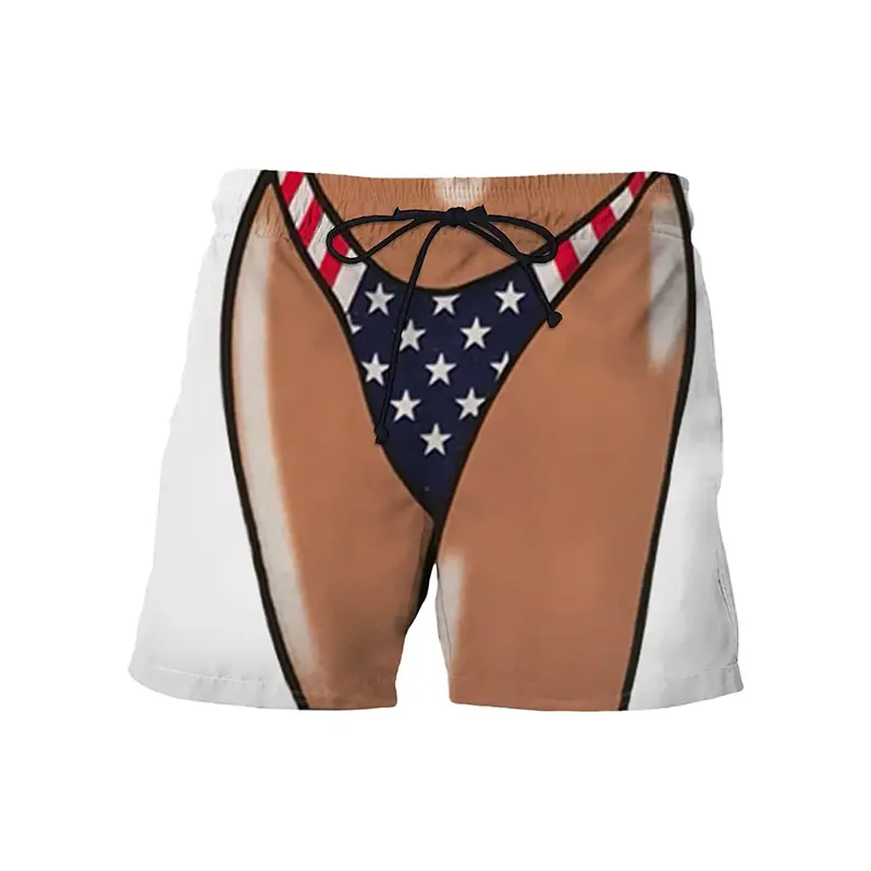 New Summer Hawaiian Funny Beach Shorts Leopard 3D Print Men Women Fake Trunks Surfing Board Shorts Swimwear Kid Men's Clothing