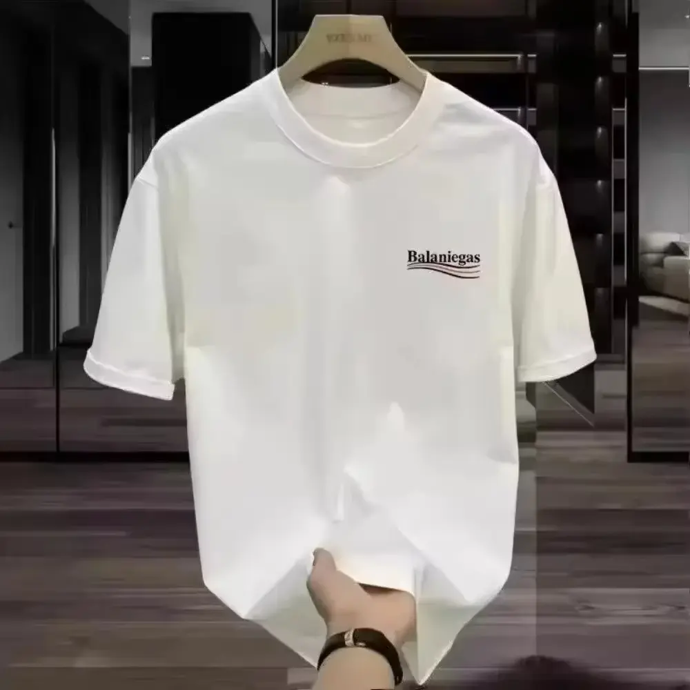 2025 Summer Men Tshirt Ins Printed Kid T-shirt Men's and Women's T-shirt Japanese PureCotton Loose and Comfortable Short-Sleeved