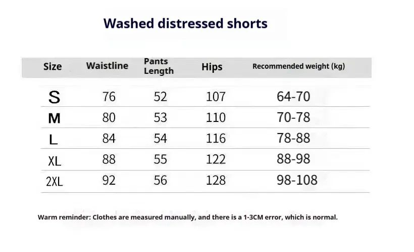 2025 Men's Casual Worn-out Washed Shorts for Spring and Summer Loose Solid Color Fashionable Streetwear Simple and Trendy