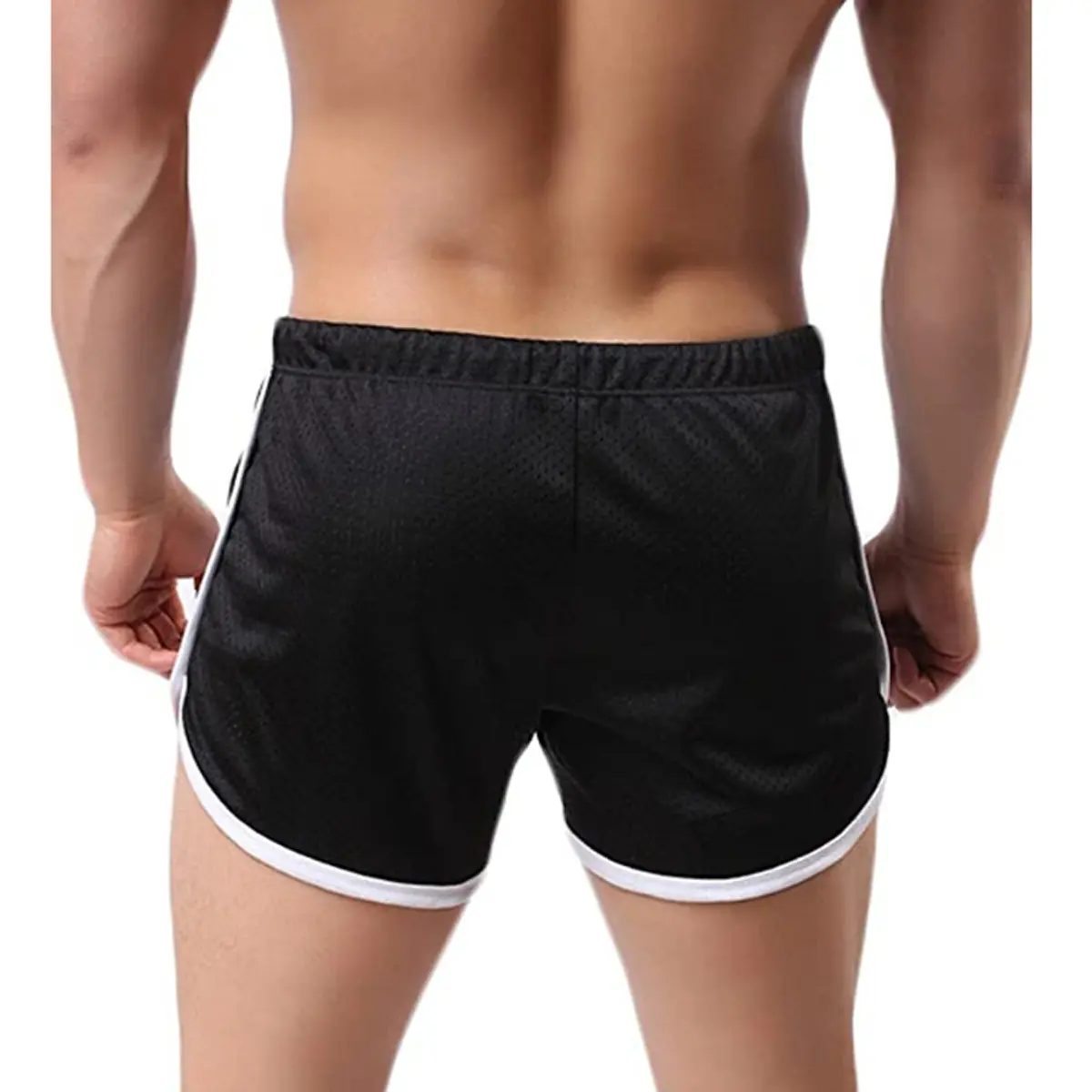 Summer Quick Dry Shorts Men Beachwear Workout Gym Sports Running Fitness Casual Elastic Drawstring Shorts For Men