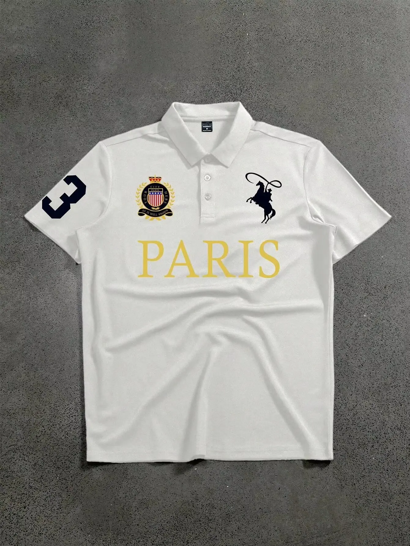 Manfinity Mode Men's Short Sleeve Polo Shirt Minimalist and Fashionable Suitable for Summer Street Printing Sports Style Polo