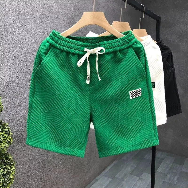 Fashion Shorts Men Comfortable Elastic Waist Clothing Breathable Short Trousers Sporty Loose Fit Running Five Inches Sweatpants