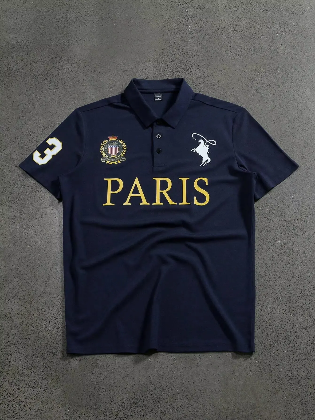 Manfinity Mode Men's Short Sleeve Polo Shirt Minimalist and Fashionable Suitable for Summer Street Printing Sports Style Polo