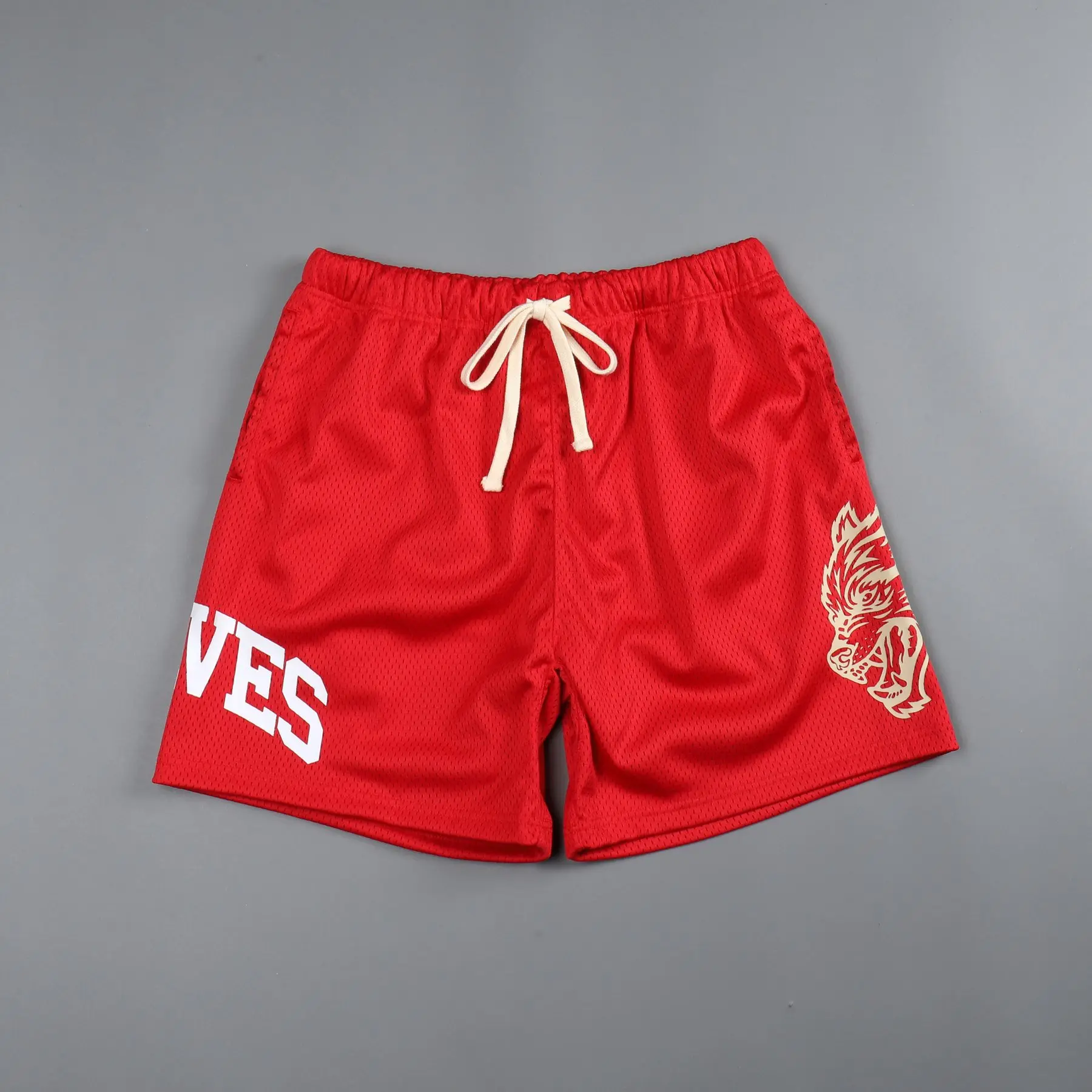 Men Fitness Bodybuilding Shorts Man Summer Gyms Workout Male Breathable Mesh Quick-drying Sportswear Jogger Beach Short Pants