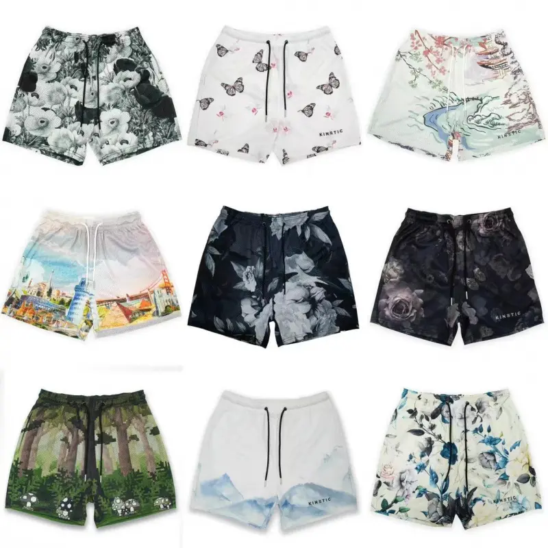 KINETIC Fashion Brand Summer New Casual Shorts Men's Fitness Running Basketball Four-Point Sports Shorts Quick-Dry Pants