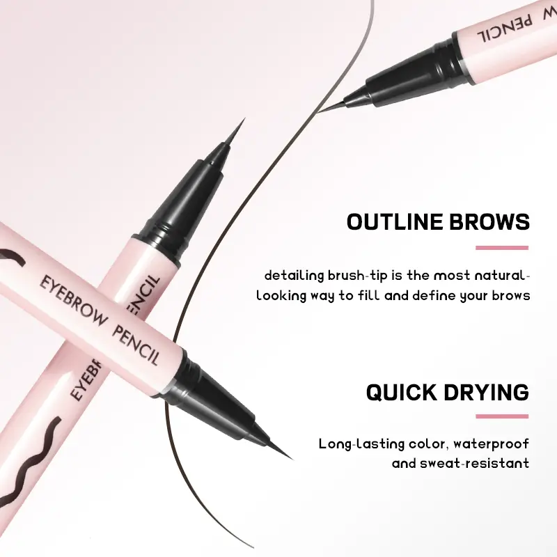 Ultra slim eyebrow pencil, waterproof and anti smudging makeup pen, long-lasting natural makeup, creating natural eyebrows