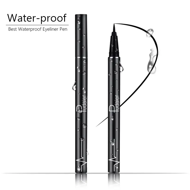 Pudaier black eyeliner long-lasting waterproof quick-drying liquid eyeliner pen, easy for beginners to use