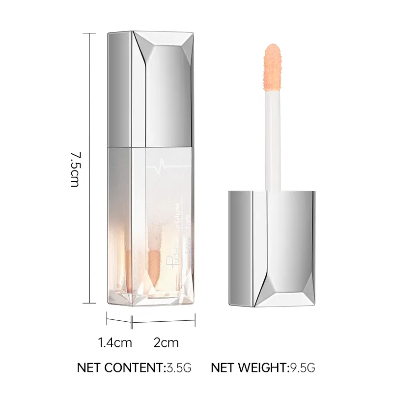 Temperature-Changing Lip Gloss, Moisturizing Long-Lasting Liquid Lipstick, Fine Glittering Pearl, Assorted Vibrant Berry Shades