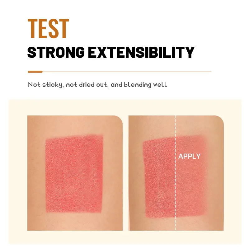 Pudaier 3-In-1 Berry Blush Stick,Waterproof, Color Correction Benefits Multifunctional Makeup for Cheek, Eye, Lip