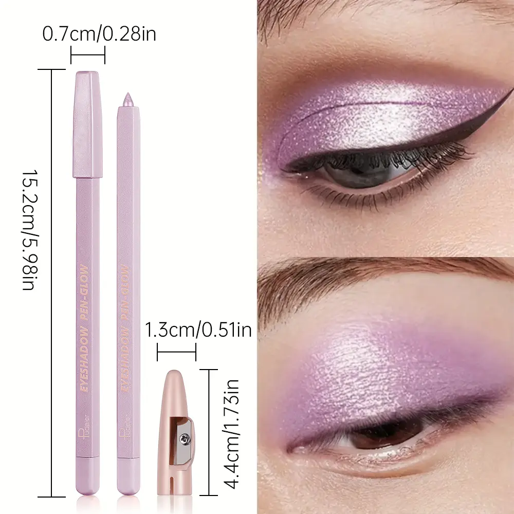 Shimmery Pink Eyeshadow Pencil, Monochrome Highlighting & Brightening Eye Pen, Single Stick, Shimmer Finish Makeup Accessory, Ca