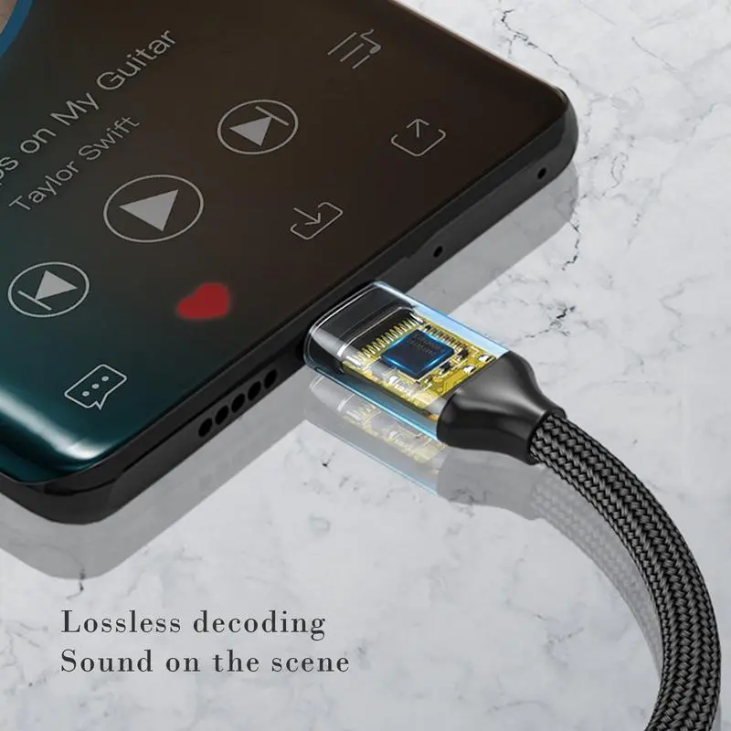 Type C To 3.5mm Aux Audio Adapter Type C 3.5 Jack Earphone Adapter Type C to 3.5mm Headphones AUX Audio Adapter Cable