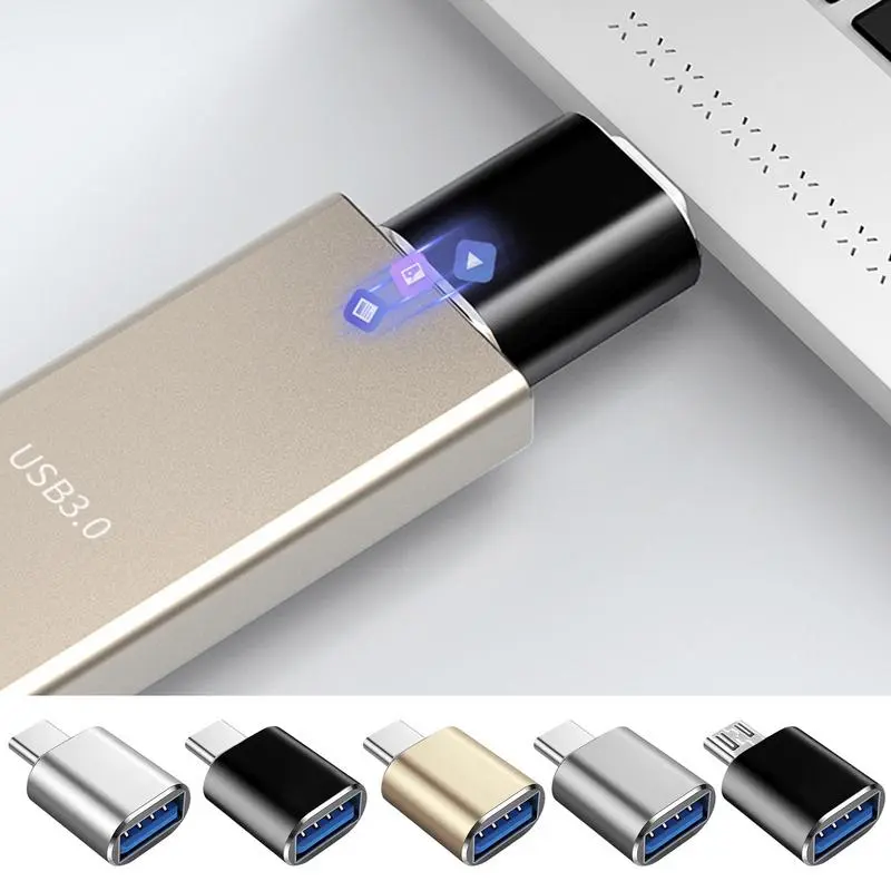 OTG USB 3.0 To Type C Adapter Type C OTG Adapter Portable OTG To USB C Female Connector Small Compatible Cell Phone OTG Adapter