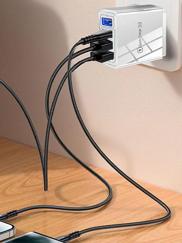 Phone Charger EU US Plug 3A USB Charger Portable Wall Charger Fast Charger Multi Port 4 USB Quick Charge 3.0 Phone Adapter