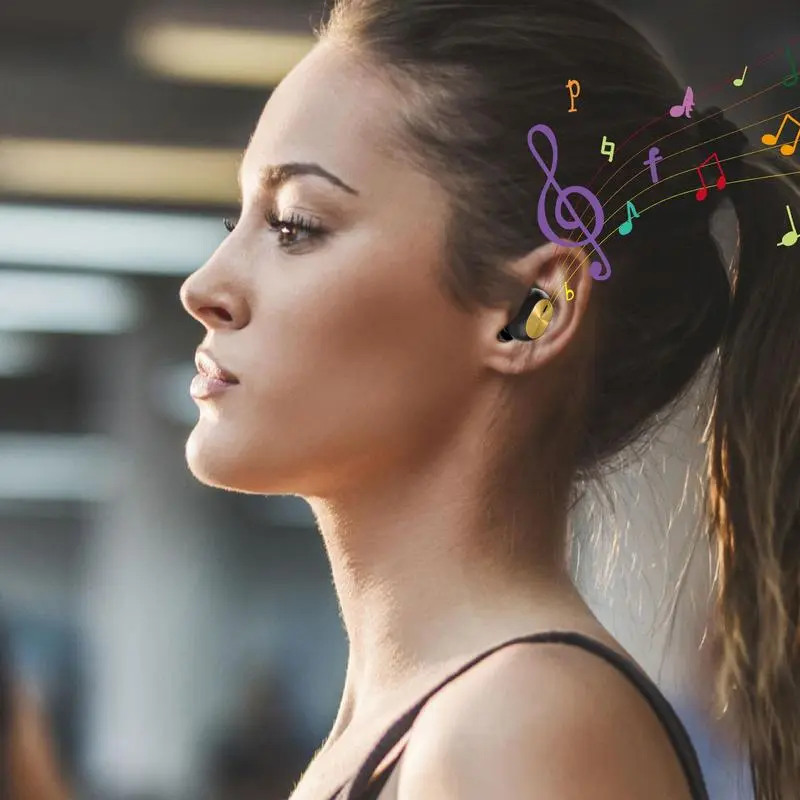 Single Ear Bud Wireless Headphones Compact Single Wireless Earphone Single in-Ear Sports Waterproof Earbuds For Smartphones