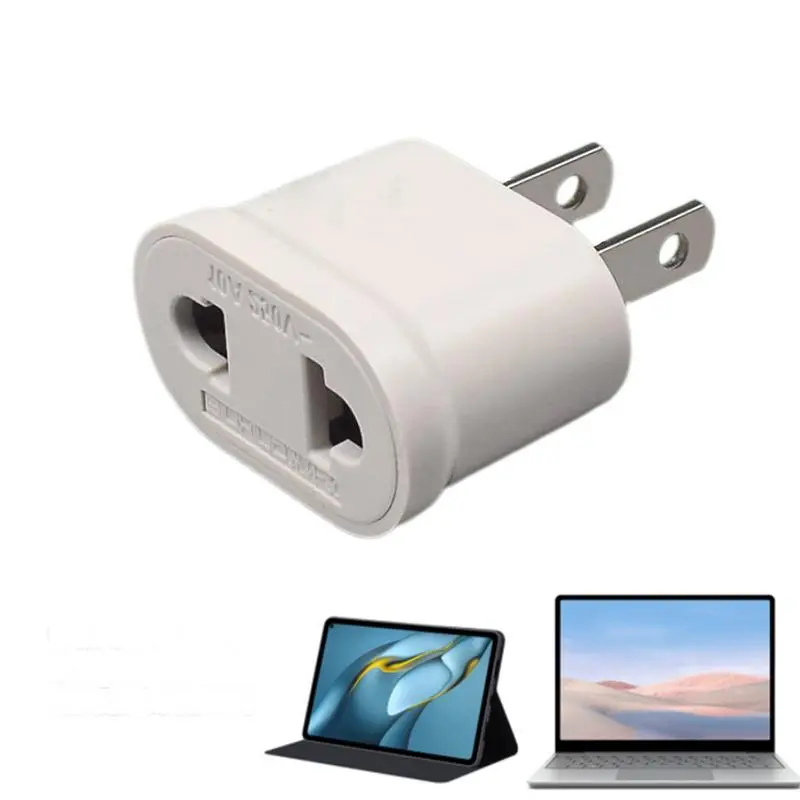 European Travel Plug Adapter US Standard Charger Adapter White US AU To EU European Plug Adapter Small Travel Plug Connector