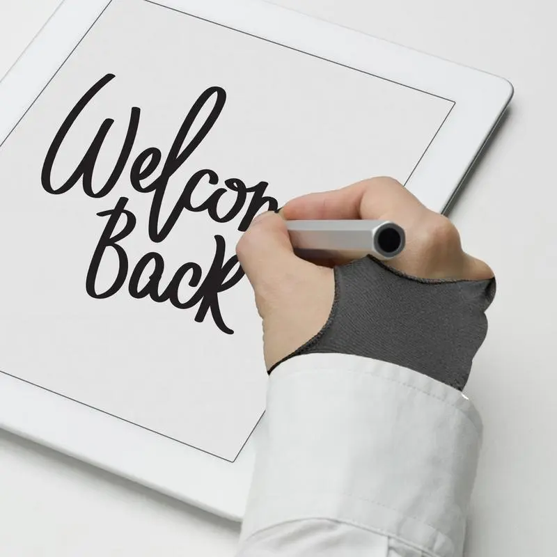 Two Finger Drawing Gloves Antitouch Glove Graphic Tablet Gloves for Tablet Touch Screen Drawing Antimistouch Glove