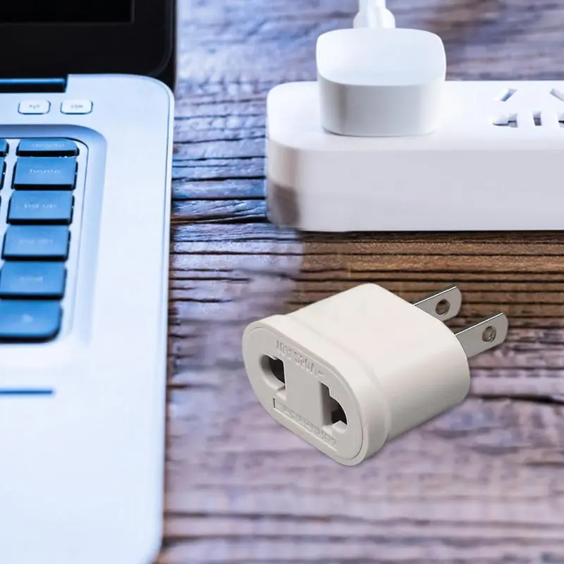 European Travel Plug Adapter US Standard Charger Adapter White US AU To EU European Plug Adapter Small Travel Plug Connector