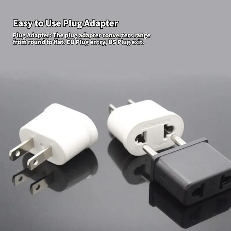 European Travel Plug Adapter US Standard Charger Adapter White US AU To EU European Plug Adapter Small Travel Plug Connector