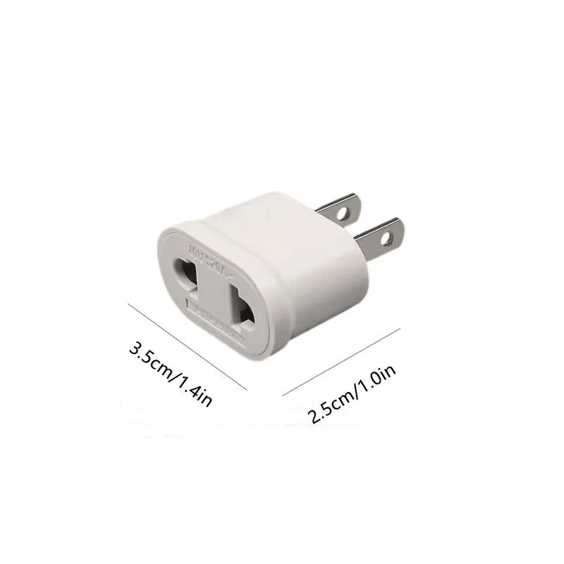 European Travel Plug Adapter US Standard Charger Adapter White US AU To EU European Plug Adapter Small Travel Plug Connector