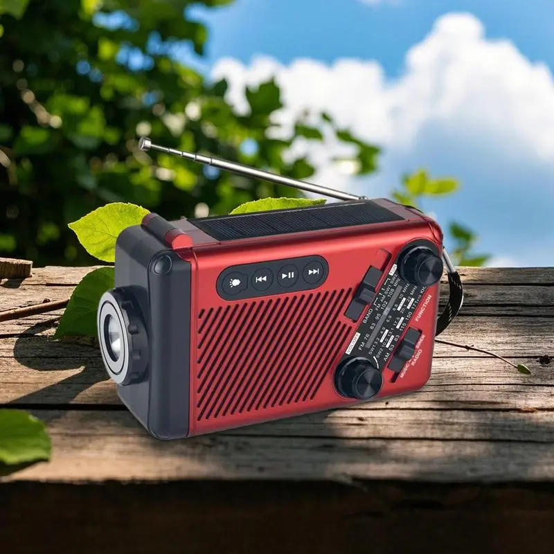 Crank Radio Alert Radio Hand Crank Flashlight Solar Powered Portable Solar hand crank radio Emergency Multifunctional Radio
