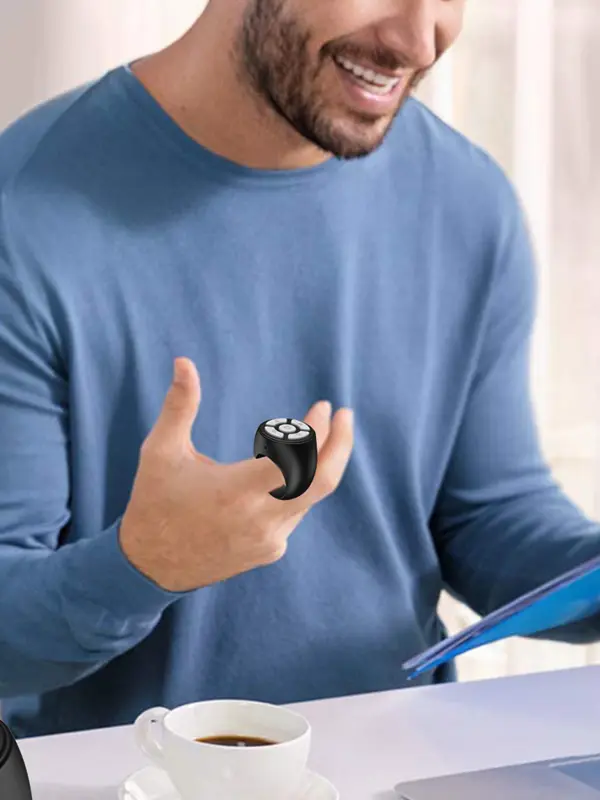 Smart Fingertip Ring Remote Control Wireless Remote Control Scrolling Ring 2025 New Smartphone Page Turner For Smartphone